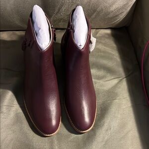 Burgundy Ankle Boots by Cole Haan